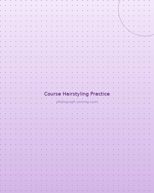 Hairstyling class practice