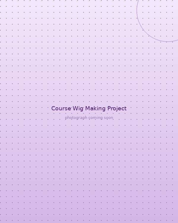 Final project from the Machine Wig Making course